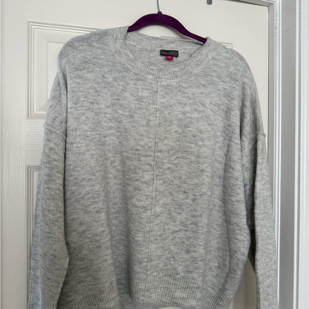 Vince Camuto Light Gray Crewneck Sweater